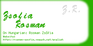 zsofia rosman business card